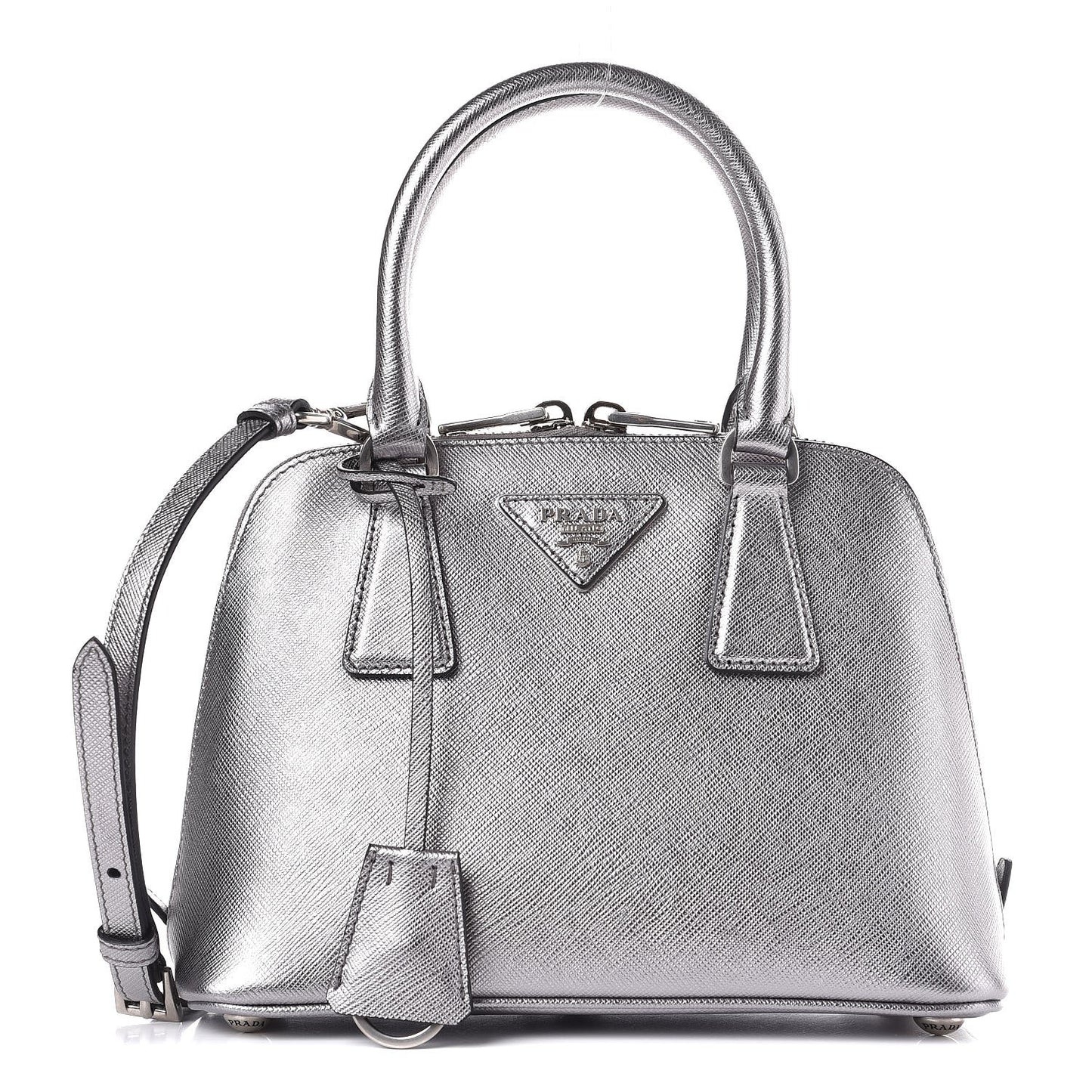 Saffiano Lux Small Promenade Tote Cromo