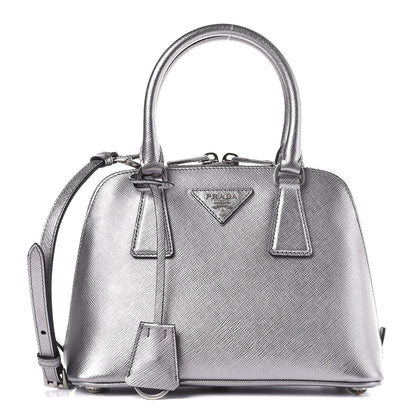 Prada Saffiano Lux Small Promenade Tote Cromo 1 of 8
