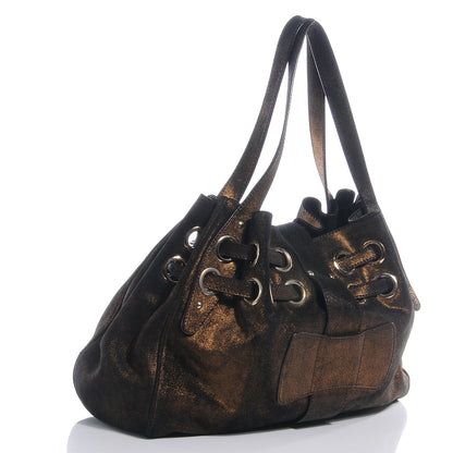 Jimmy Choo Metallic Suede Ramona Bronze 3 of 9