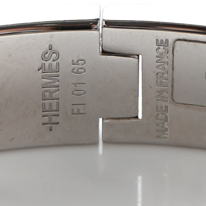 Hermes Enamel Narrow Clic Clac H Bracelet PM Rose Velours 5 of 7