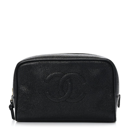 Chanel Caviar Timeless CC Cosmetic Pouch Bag Black 1 of 11