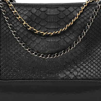 Chanel Snakeskin Medium Gabrielle Hobo Black 8 of 11