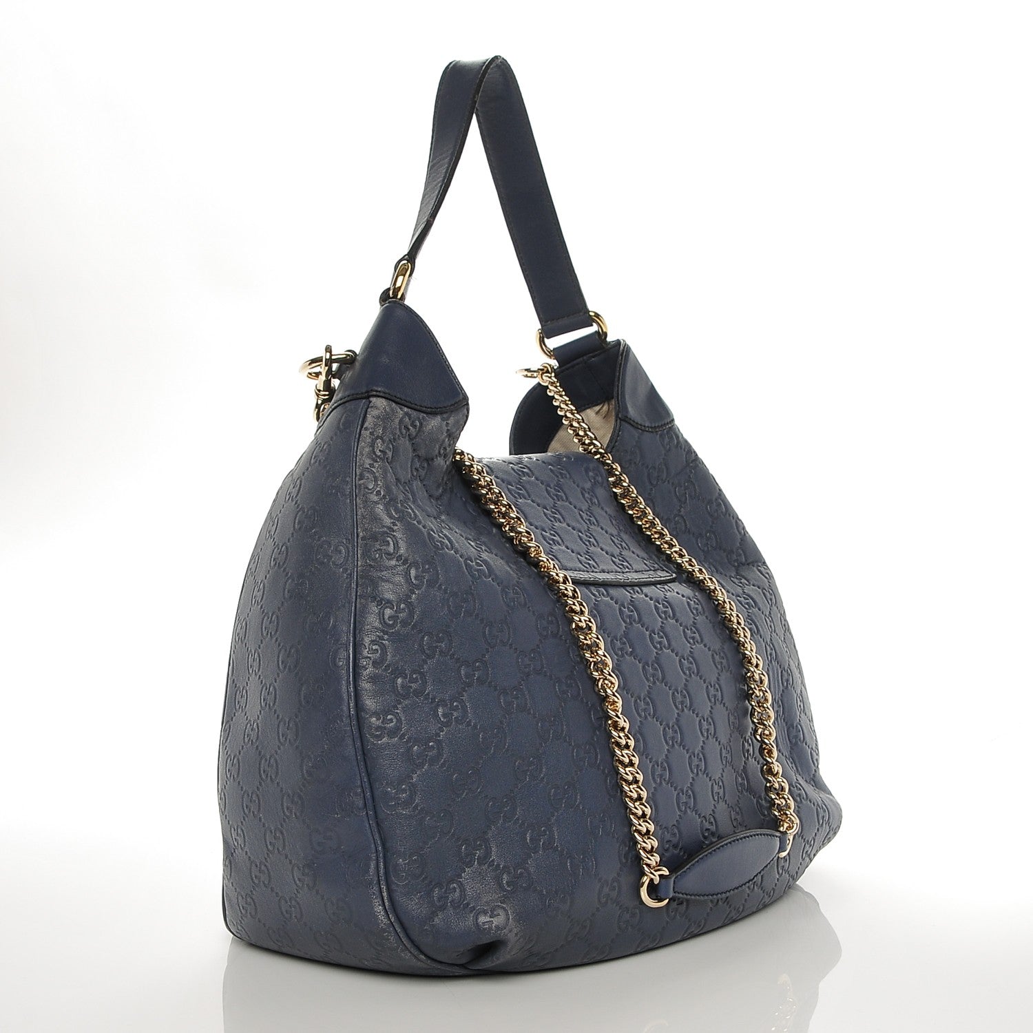 Gucci Guccissima Medium Emily Hobo Blue 3 of 9