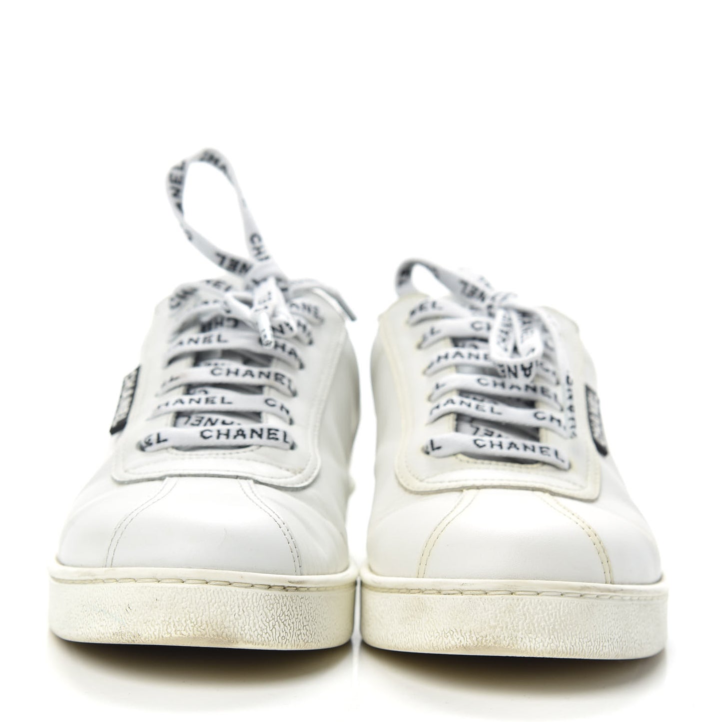Calfskin CC Womens Sneakers 38.5 White
