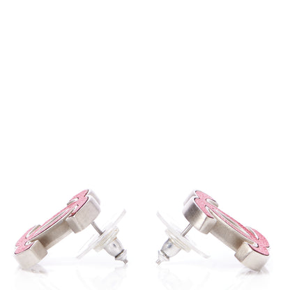 Chanel Lambskin CC Earrings Pink 3 of 4