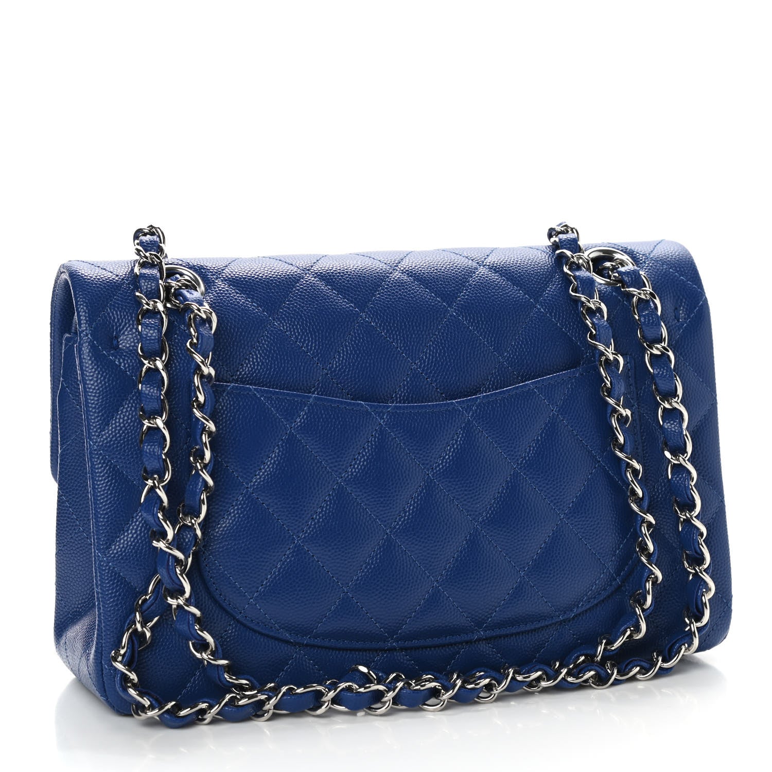 Chanel Caviar Quilted Small Double Flap Blue 2 of 8