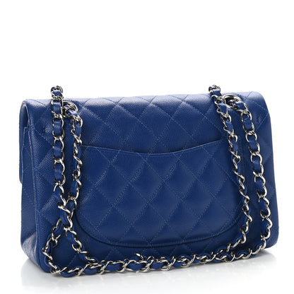 Chanel Caviar Quilted Small Double Flap Blue 2 of 8