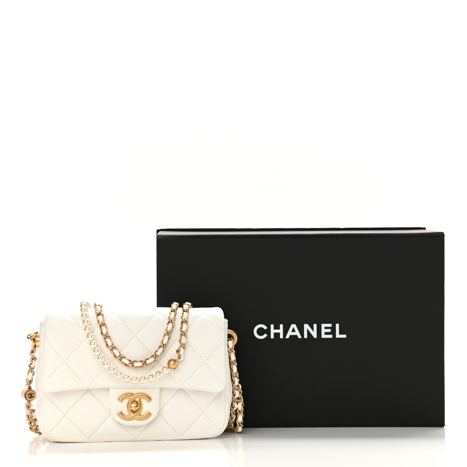 Chanel Lambskin Quilted Mini My Perfect Flap White 11 of 11