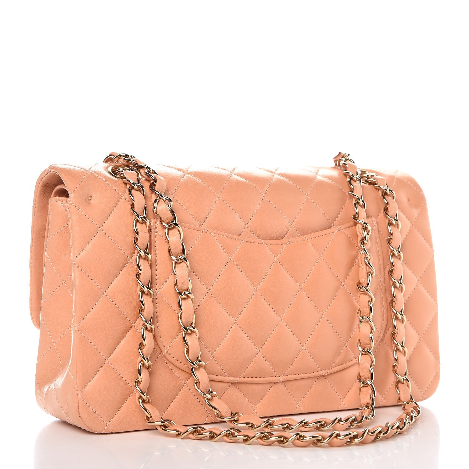Chanel Lambskin Quilted Medium Double Flap Orange 4 of 11