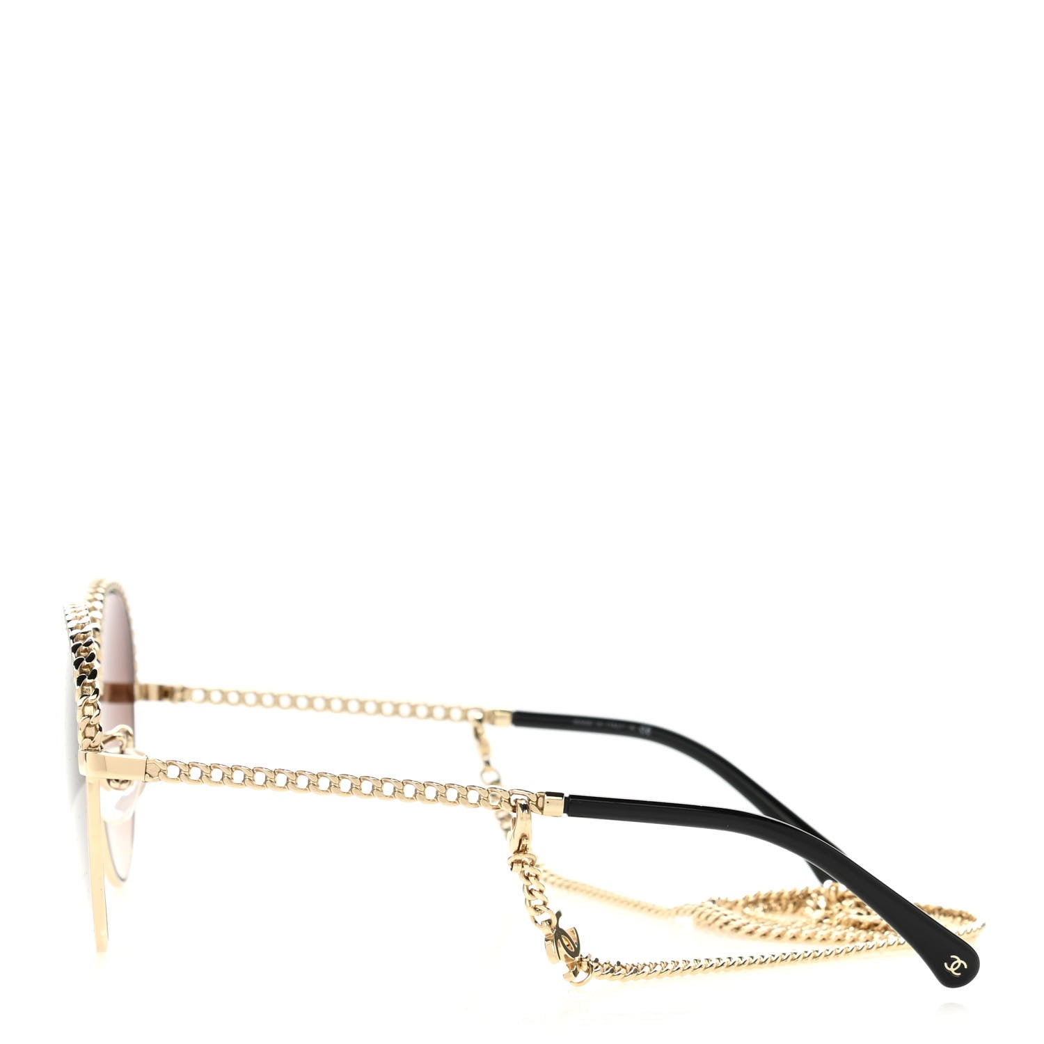 Chanel Chain Pantos Sunglasses 4242 Gold Brown 3 of 8