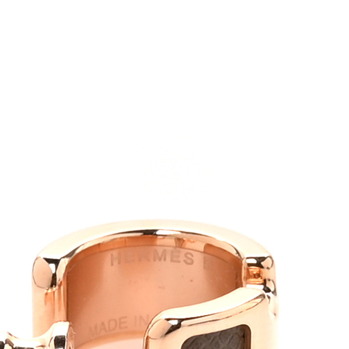 Rose Gold Plated Epsom Olympe Hoop Earrings Trench Naturel