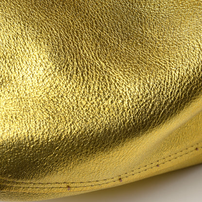 Jimmy Choo Metallic Nappa Suede Stevie Reversible Tote Saffron Caramel 13 of 17