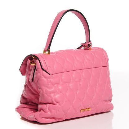 Miu Miu Nappa Padded Top Handle Bag Geranio 13 of 20