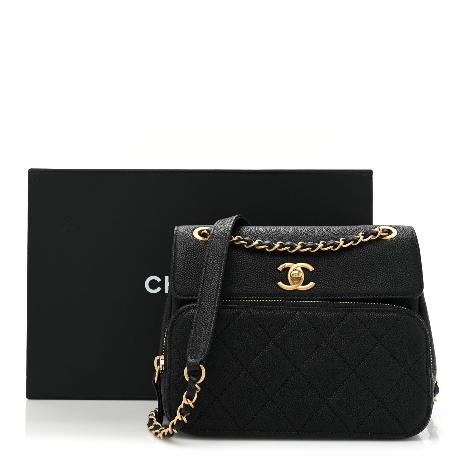 Chanel Caviar Quilted Small Business Affinity Messenger Flap Black 11 of 11