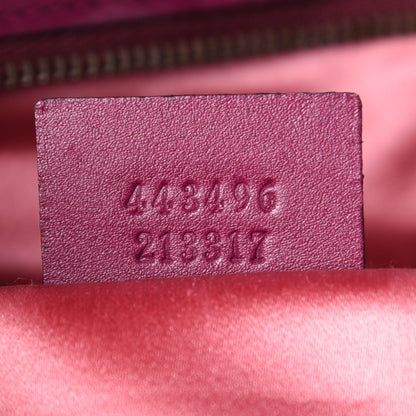 Gucci Velvet Matelasse Loved Embroidered Medium GG Marmont Shoulder Bag Fuchsia Violet Cyclamen 7 of 13