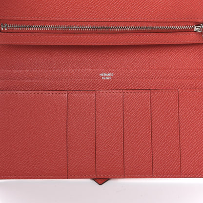 Hermes Epsom Bearn Gusset Wallet Rose Jaipur 5 of 7