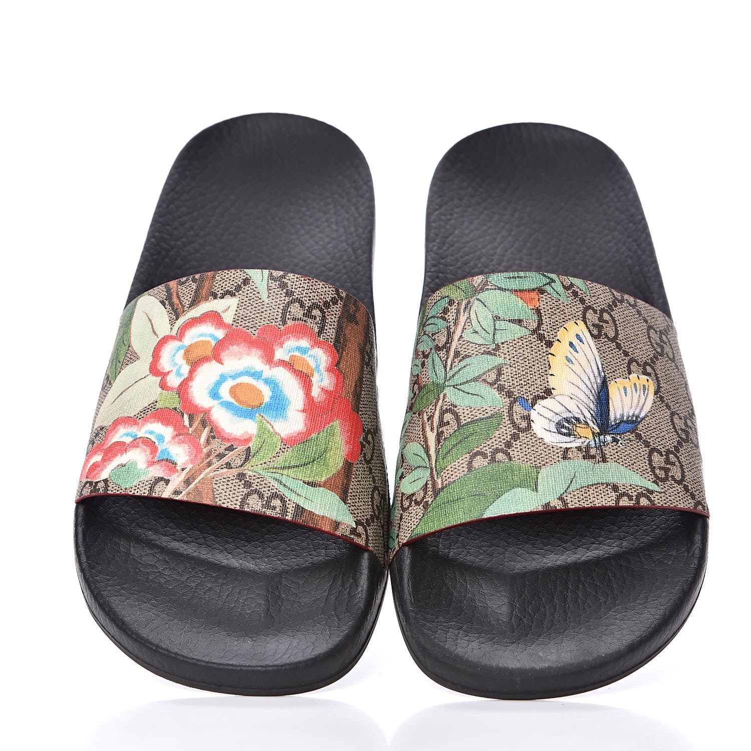 Gucci GG Supreme Monogram Tian Womens Slide Sandals 39 Beige Multicolor 5 of 8