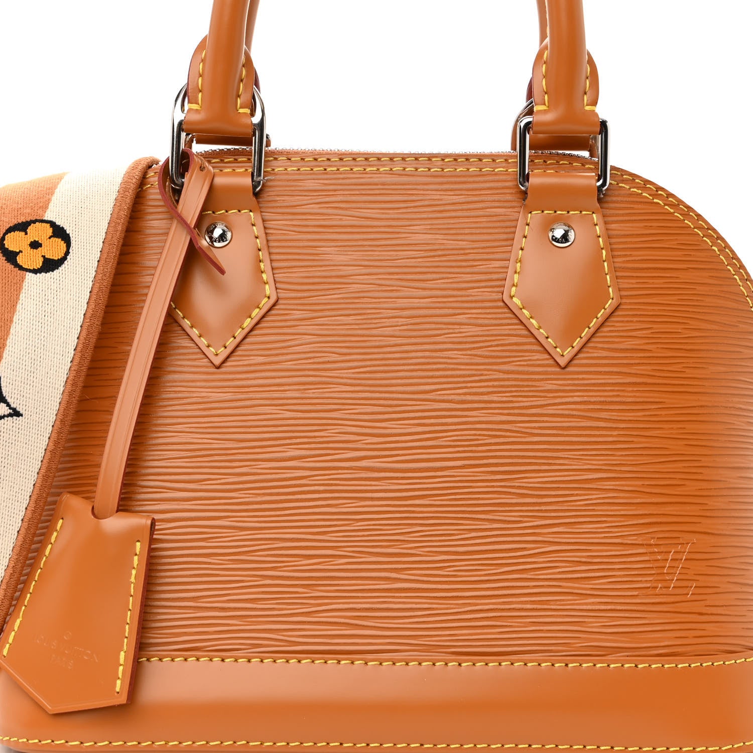 Louis Vuitton Epi Jacquard Alma BB Honey Gold 6 of 9