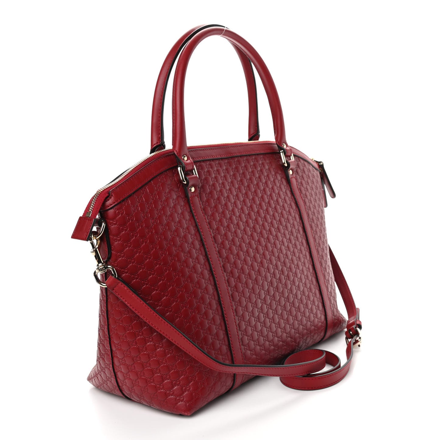 Soft Microguccissima Dome Satchel Red