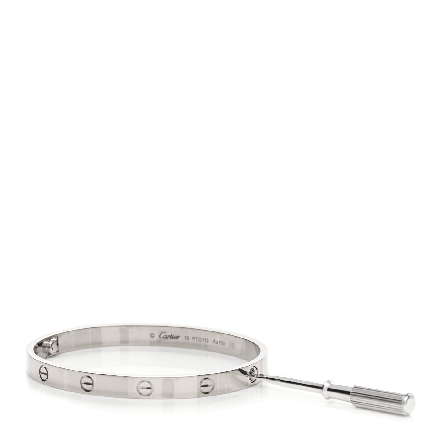 18K White Gold LOVE Bracelet 19