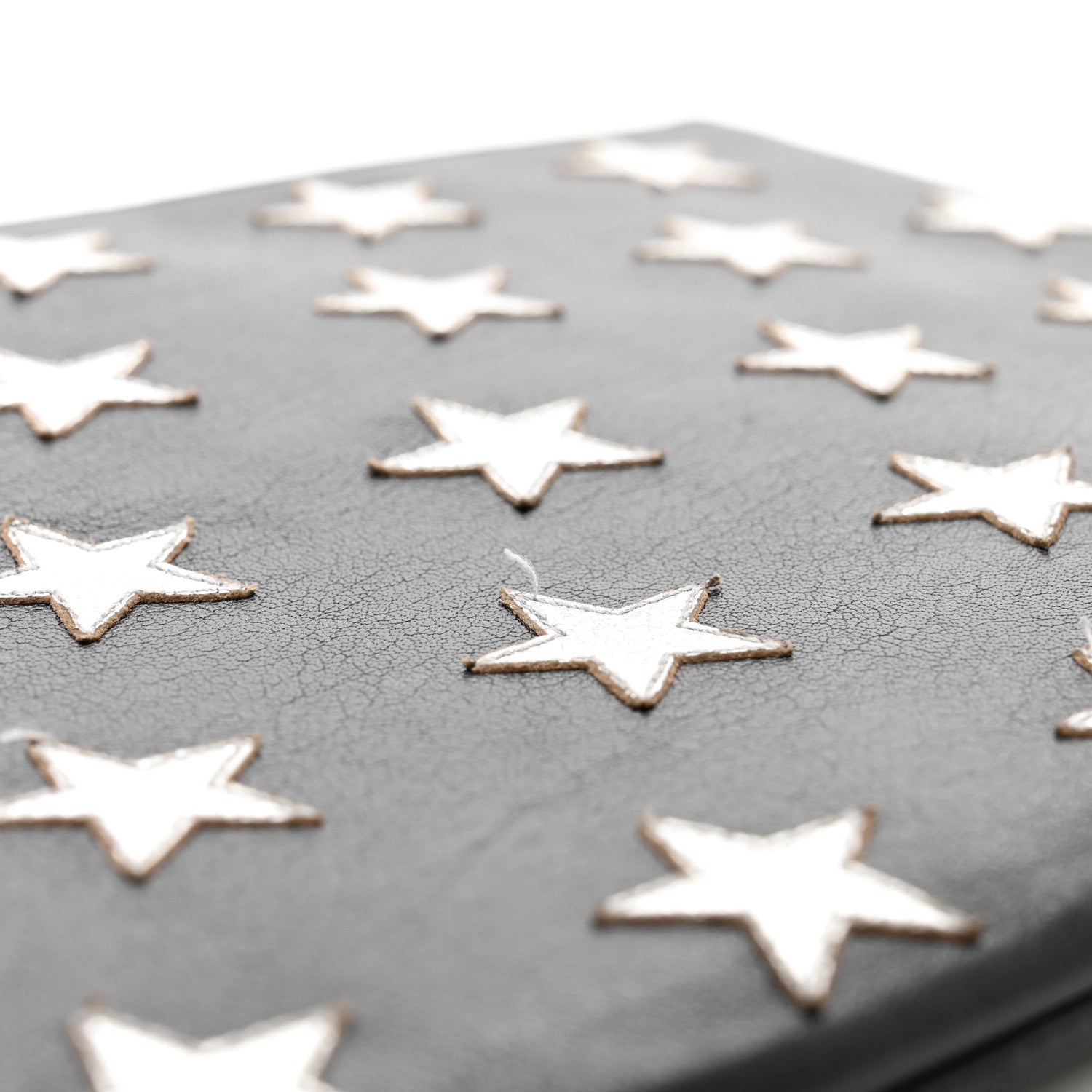 Saint Laurent Calfskin Star Rider iPad Pouch Black Silver 8 of 10