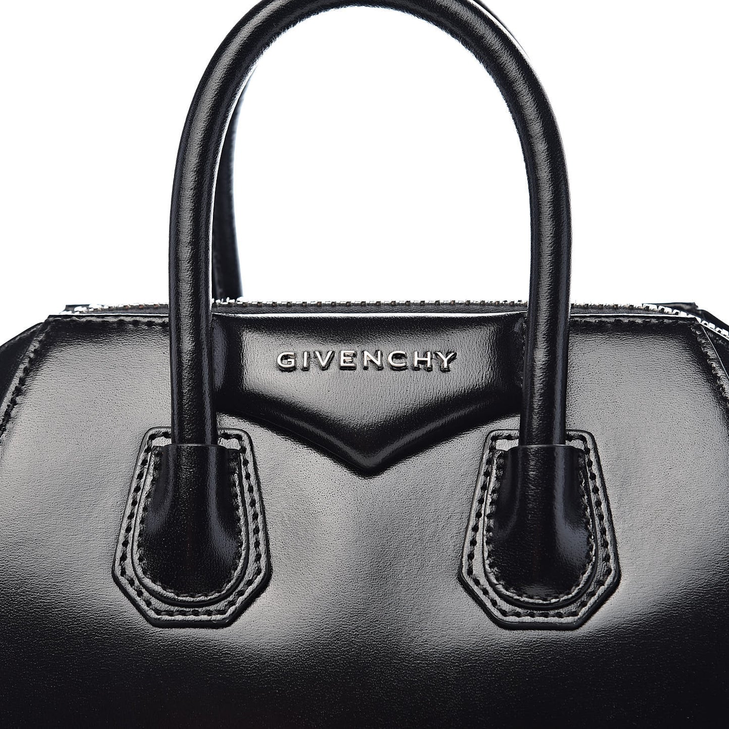 Shiny Lord Calfskin Mini Antigona Black