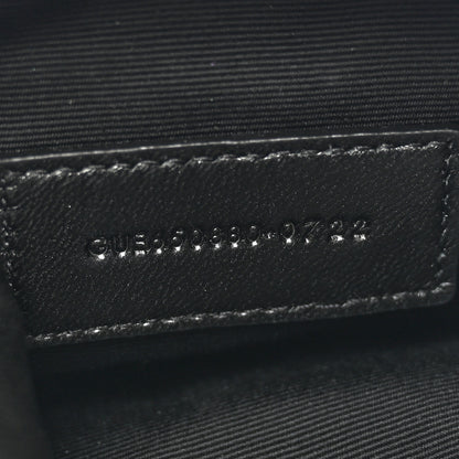 Saint Laurent Lambskin Monogram Loulou Puffer Pouch Clutch Black 7 of 8