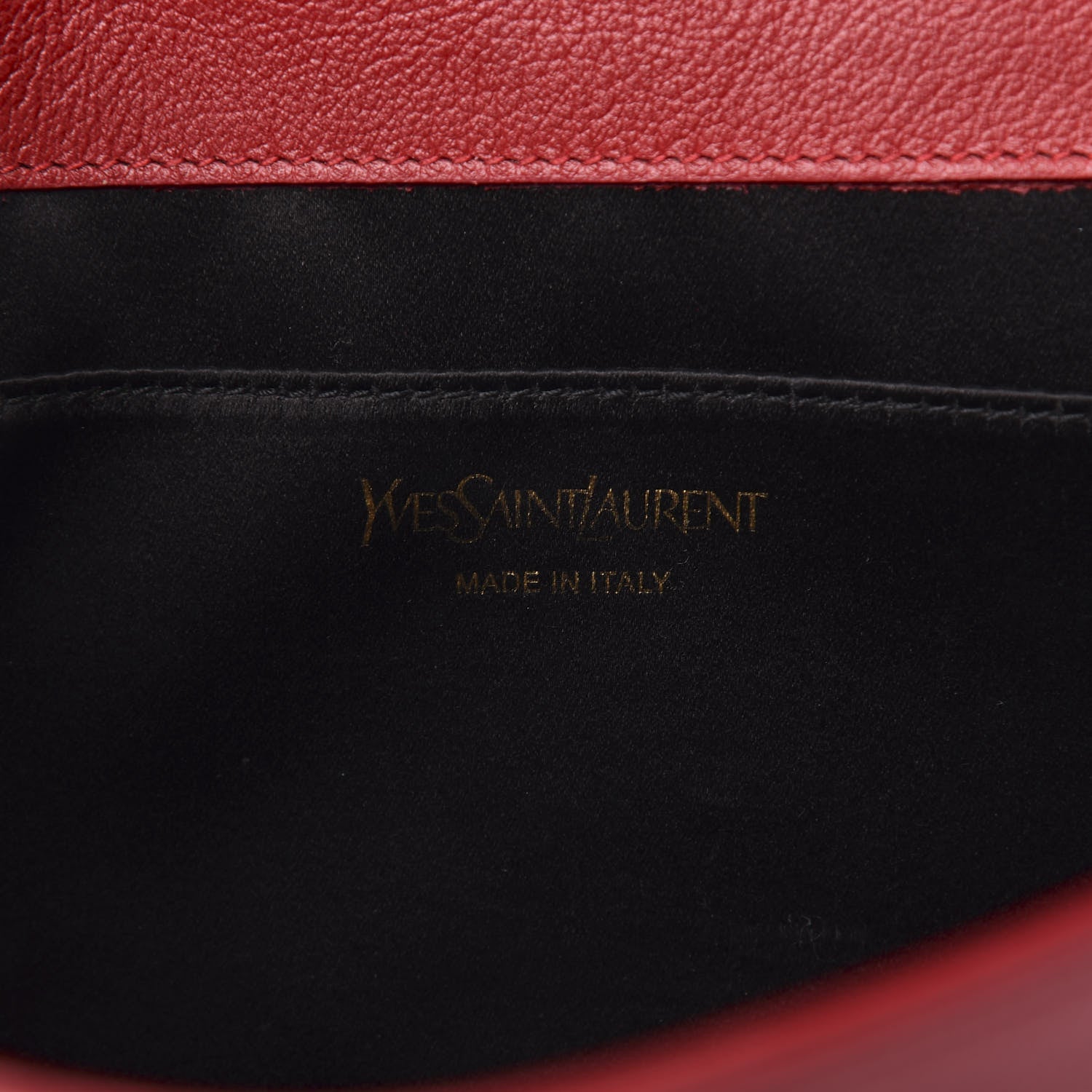 Saint Laurent Calfskin Monogram Large Belle De Jour Clutch Red 6 of 10