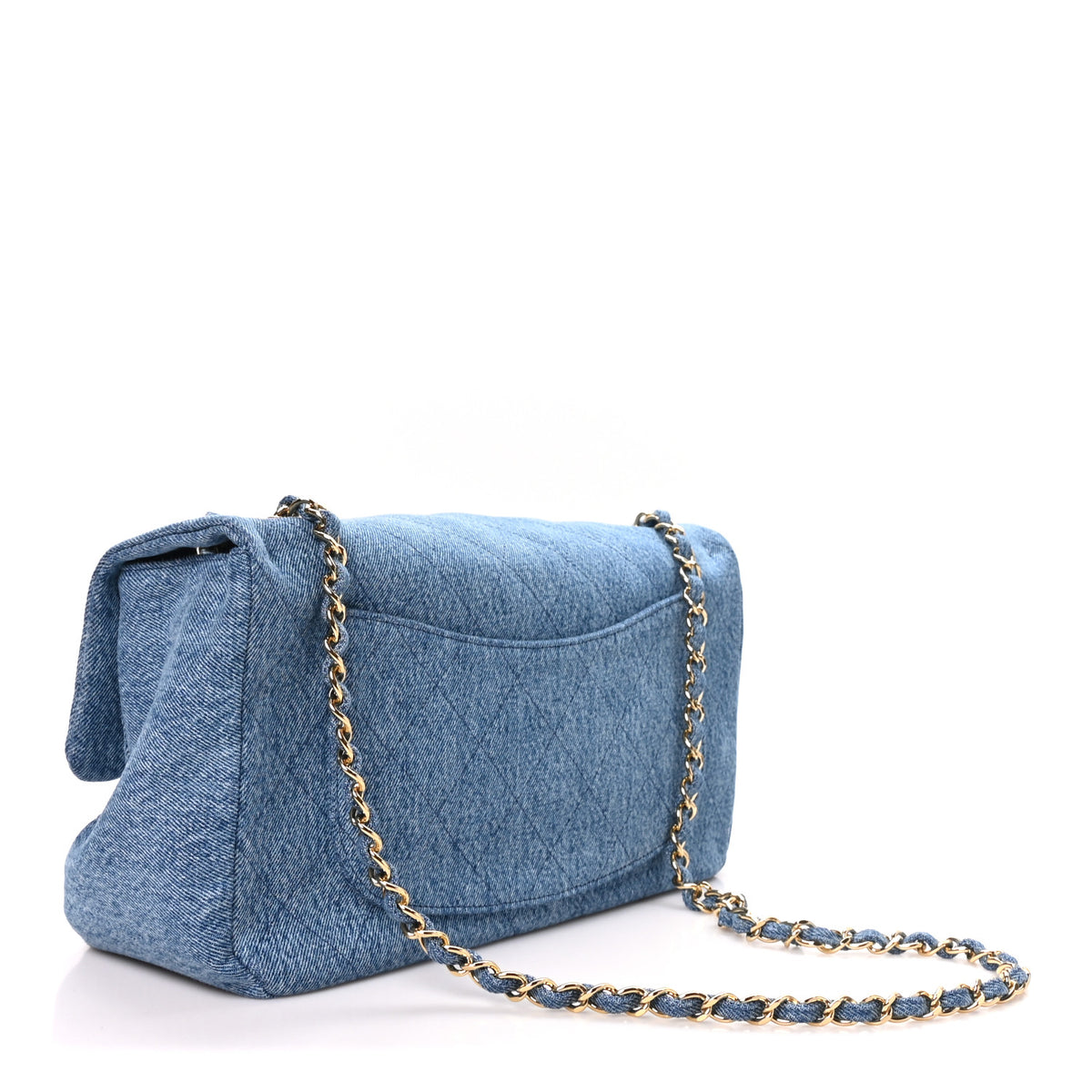 Denim Small Souplissimo Maxi Flap Blue