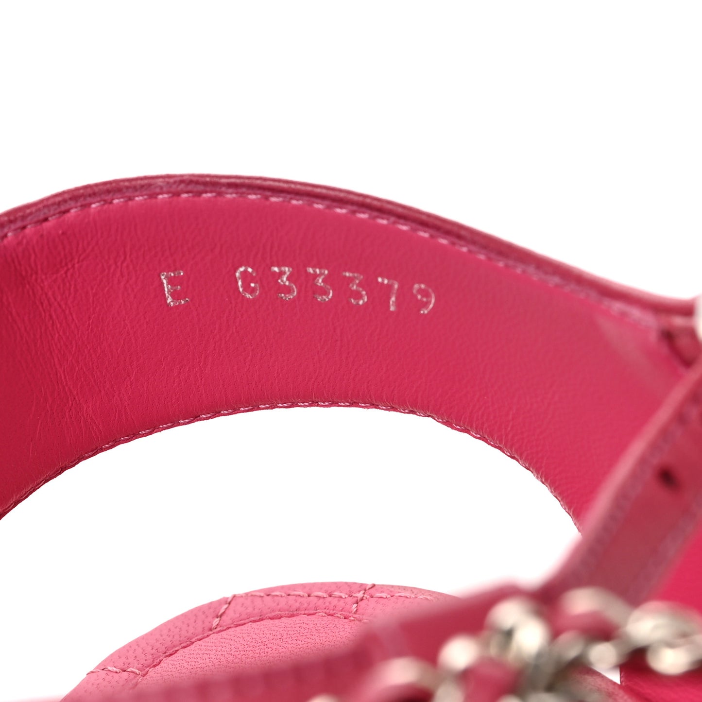 Lambskin CC Logo Thong Flat Sandals 36 Pink