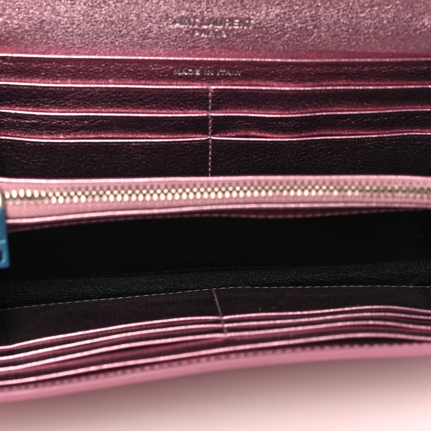 Metallic Calfskin Classic Monogram Cassandre Wallet New Azalea