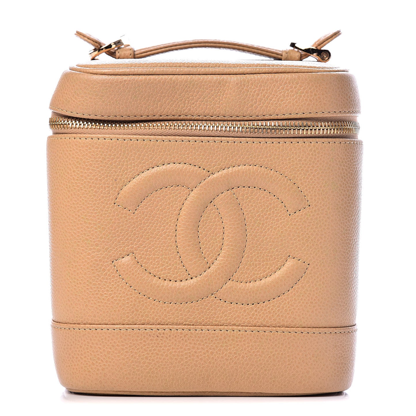 Caviar Cosmetic Vanity Bag Beige