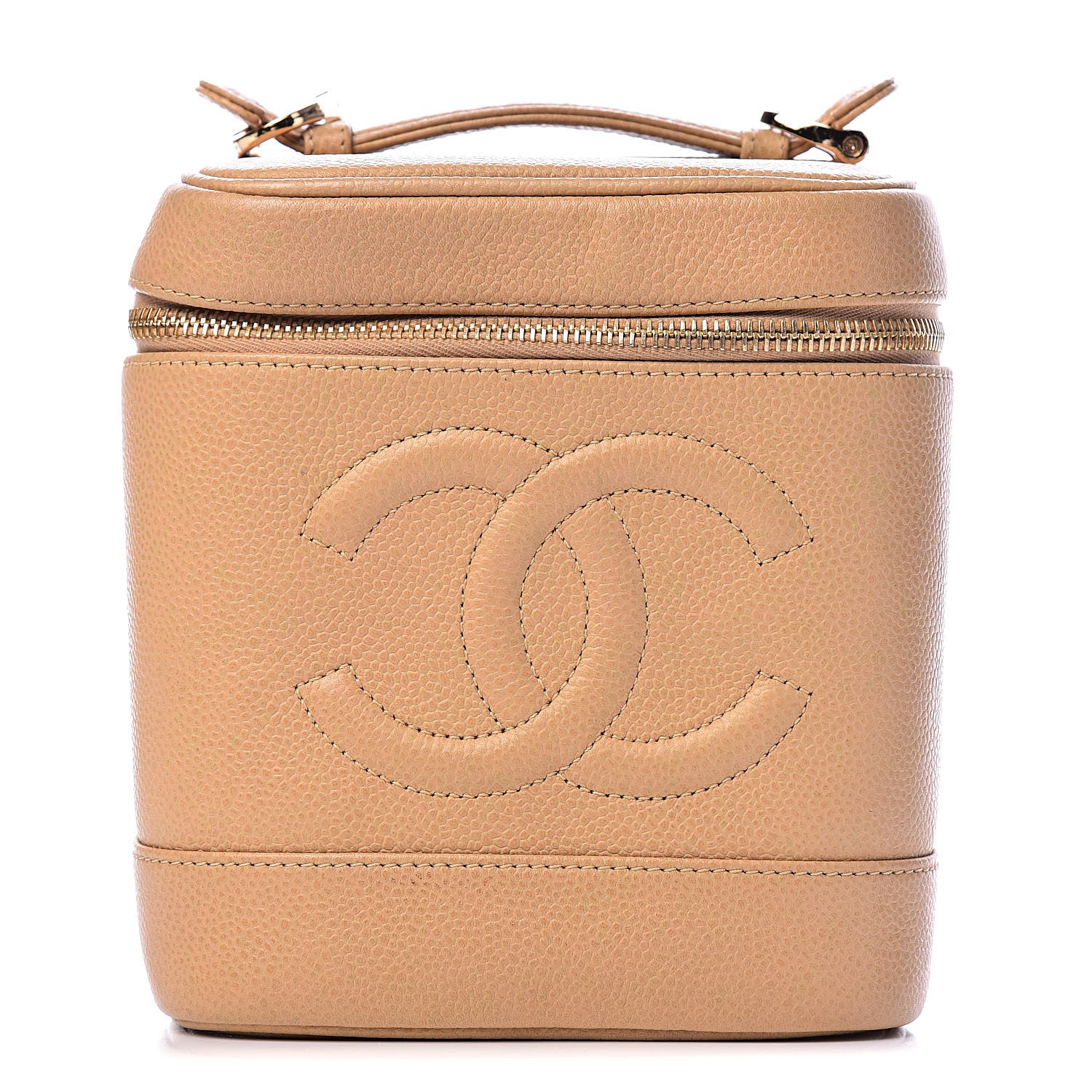 Chanel Caviar Cosmetic Vanity Bag Beige 1 of 12
