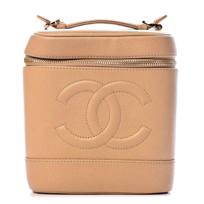 Chanel Caviar Cosmetic Vanity Bag Beige 1 of 12