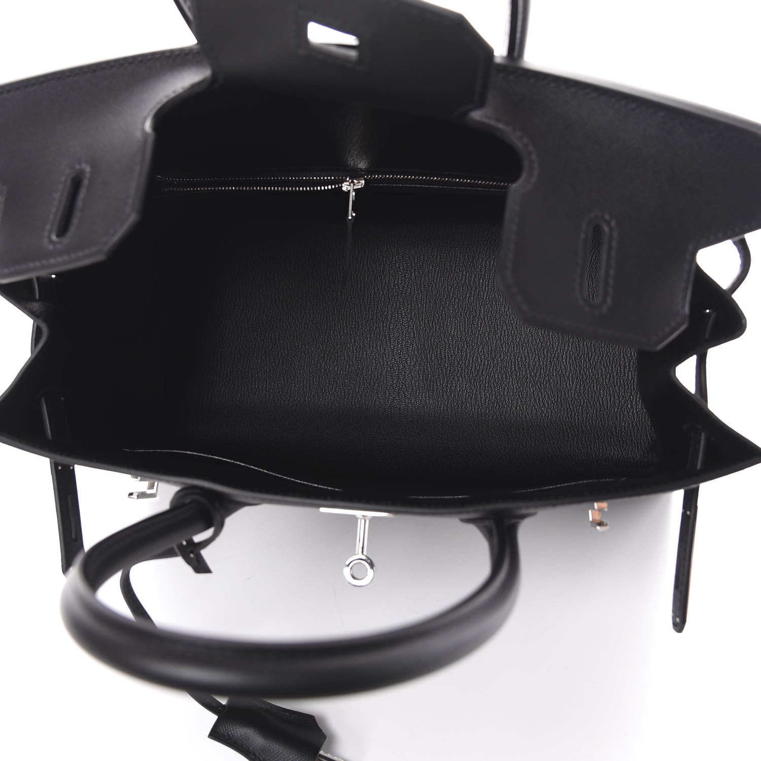 Hermes Grained Monsieur Birkin Sellier 30 Black 5 of 10