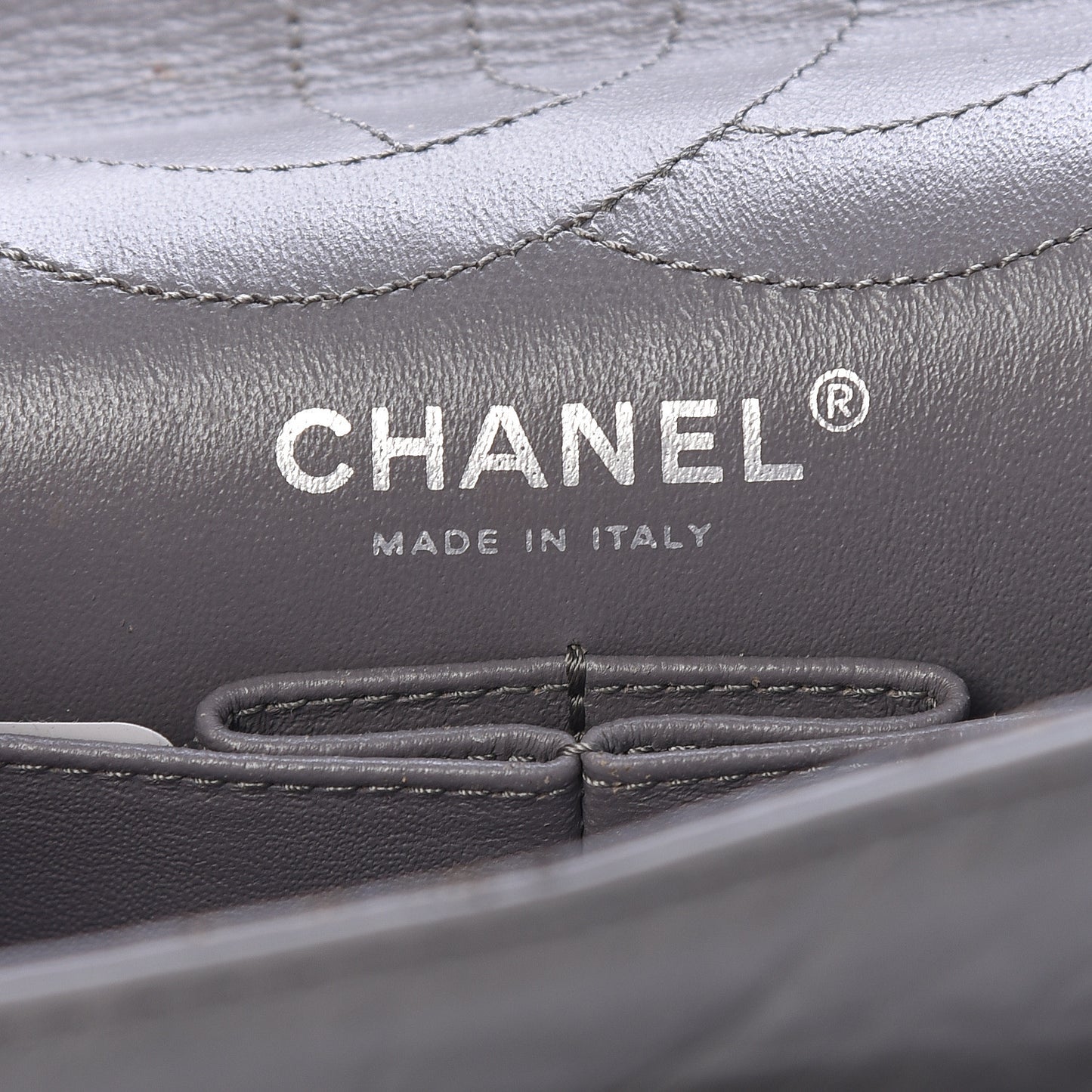 Aged Calfskin Quilted 2.55 Reissue 226 Flap Dark Grey