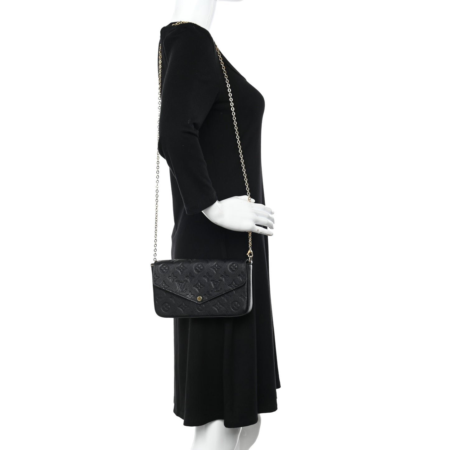 Empreinte Pochette Felicie Chain Wallet Black