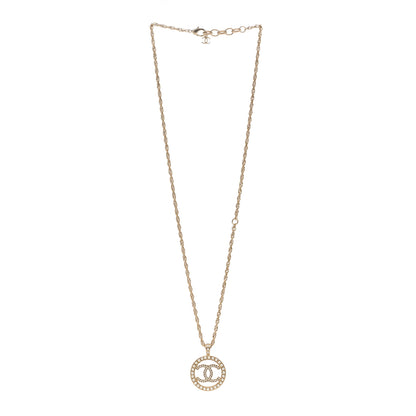 Chanel Pearl CC Round Pendant Necklace Gold 3 of 6