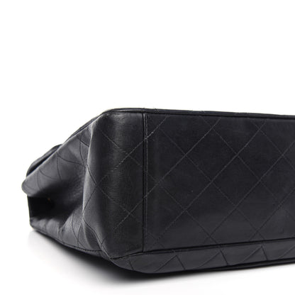 Chanel Lambskin Quilted XL Jumbo Single Flap Black 9 of 11
