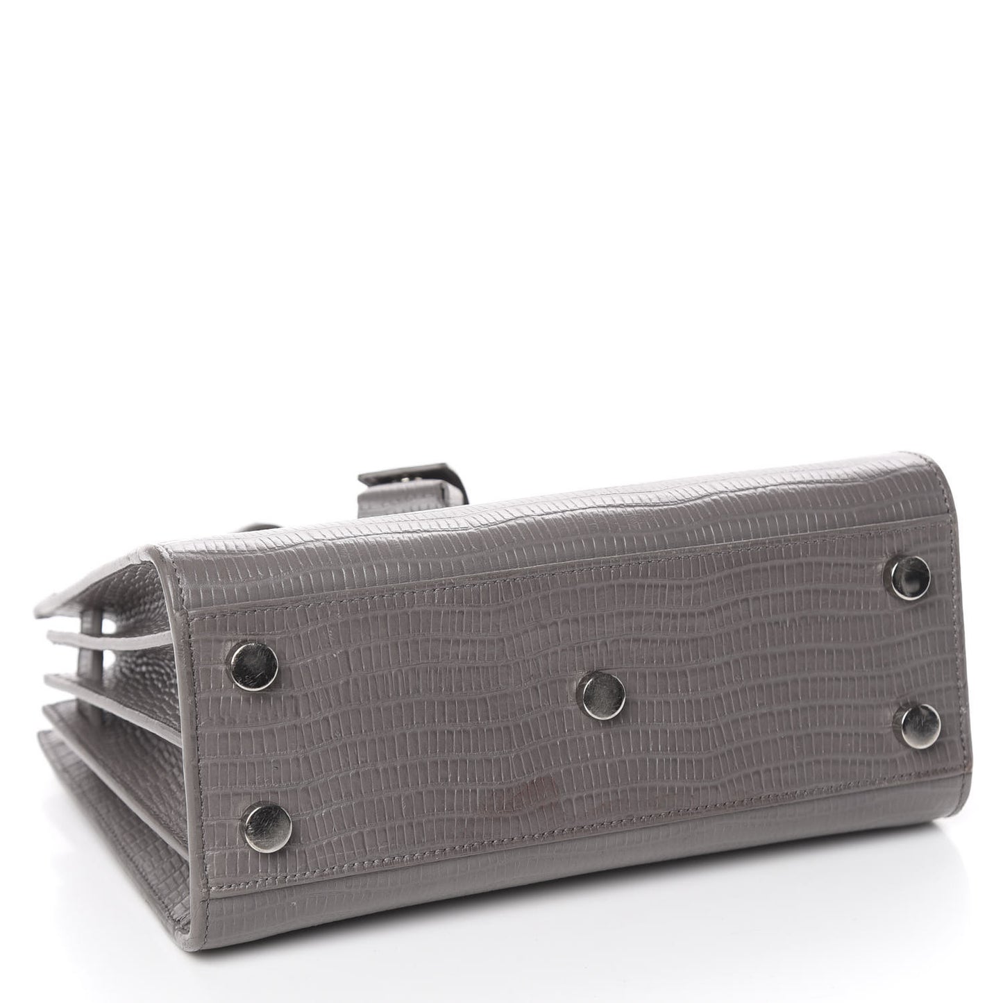 Calfskin Lizard Embossed Nano Sac De Jour Fog