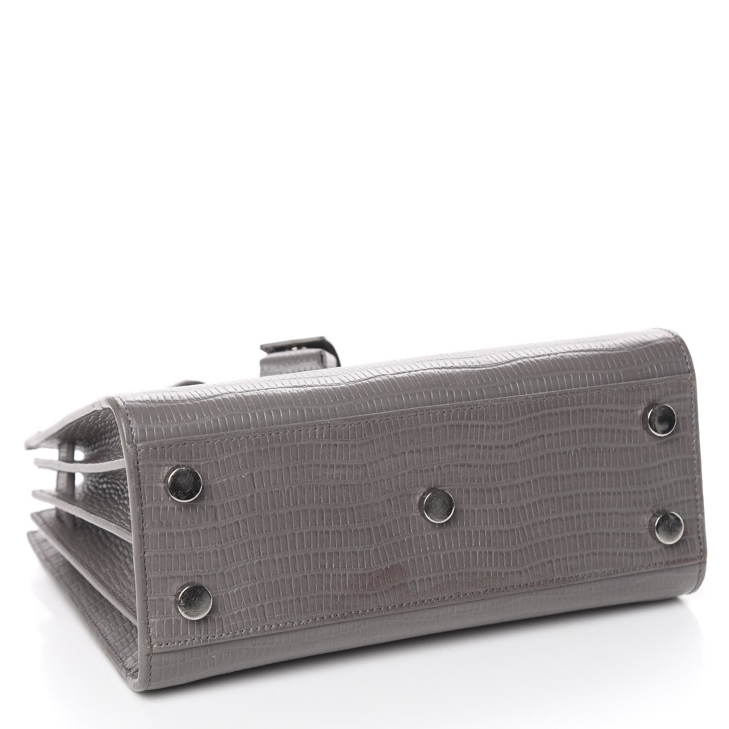 Saint Laurent Calfskin Lizard Embossed Nano Sac De Jour Fog 5 of 15
