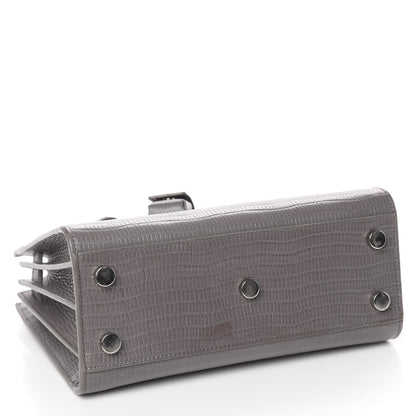 Saint Laurent Calfskin Lizard Embossed Nano Sac De Jour Fog 5 of 15