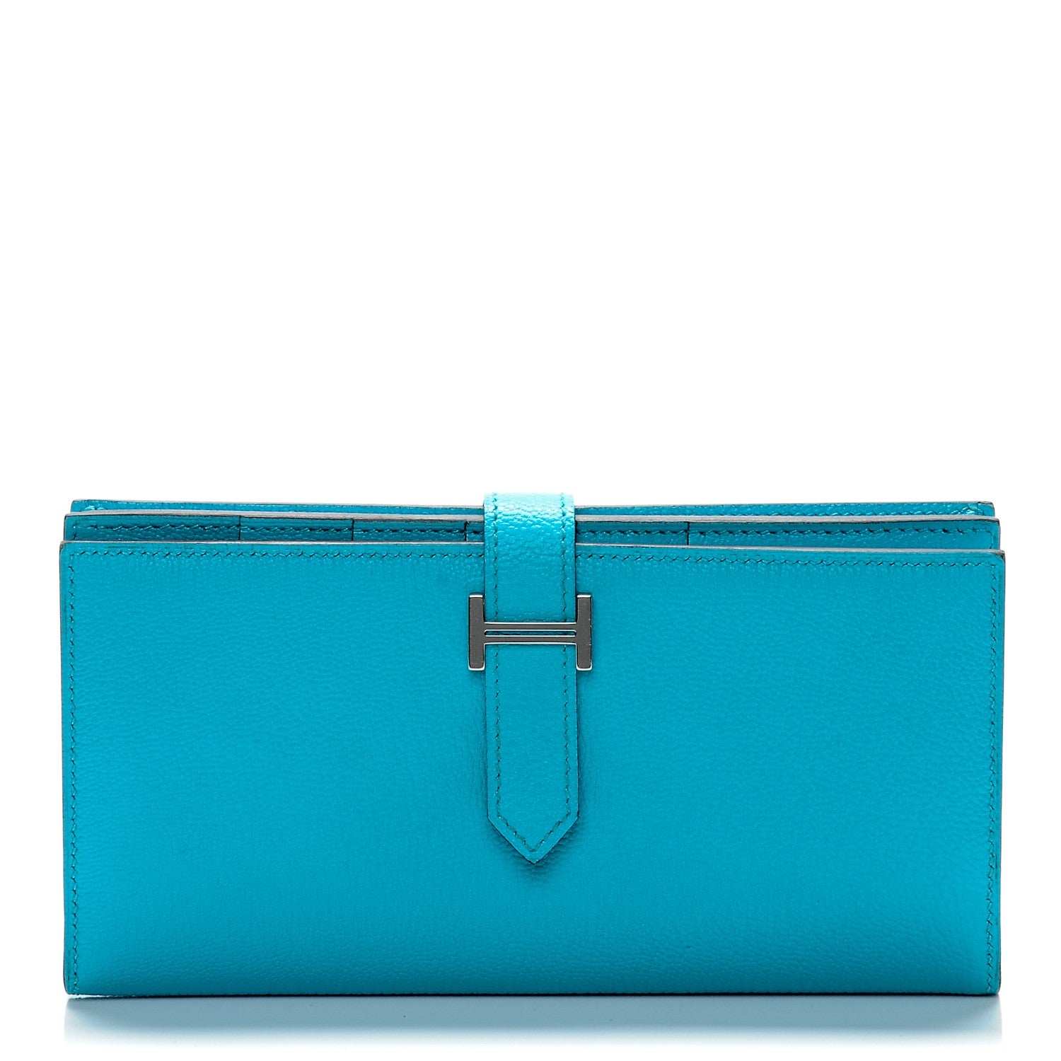 Hermes Chevre Mysore Bearn Wallet Bleu Azteque 1 of 7