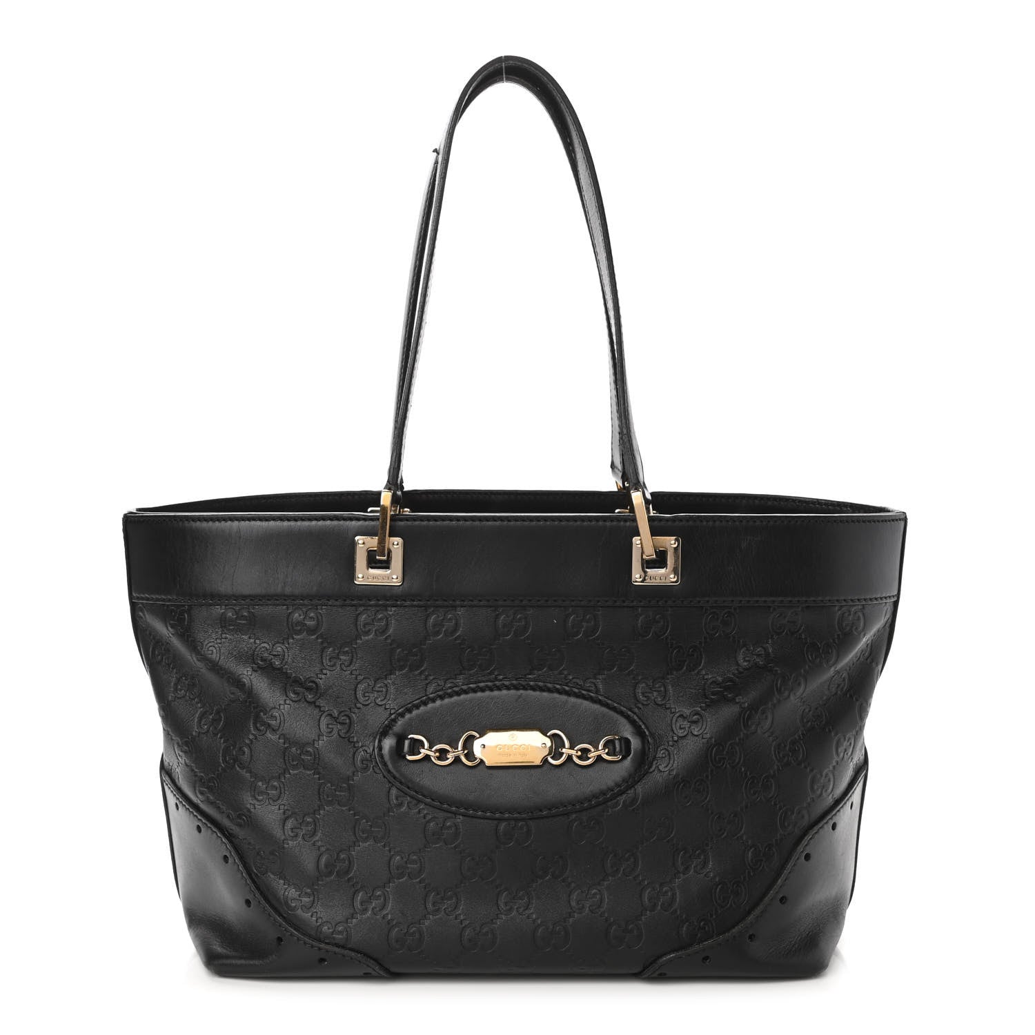 Gucci Guccissima Large Punch Tote Black 1 of 11