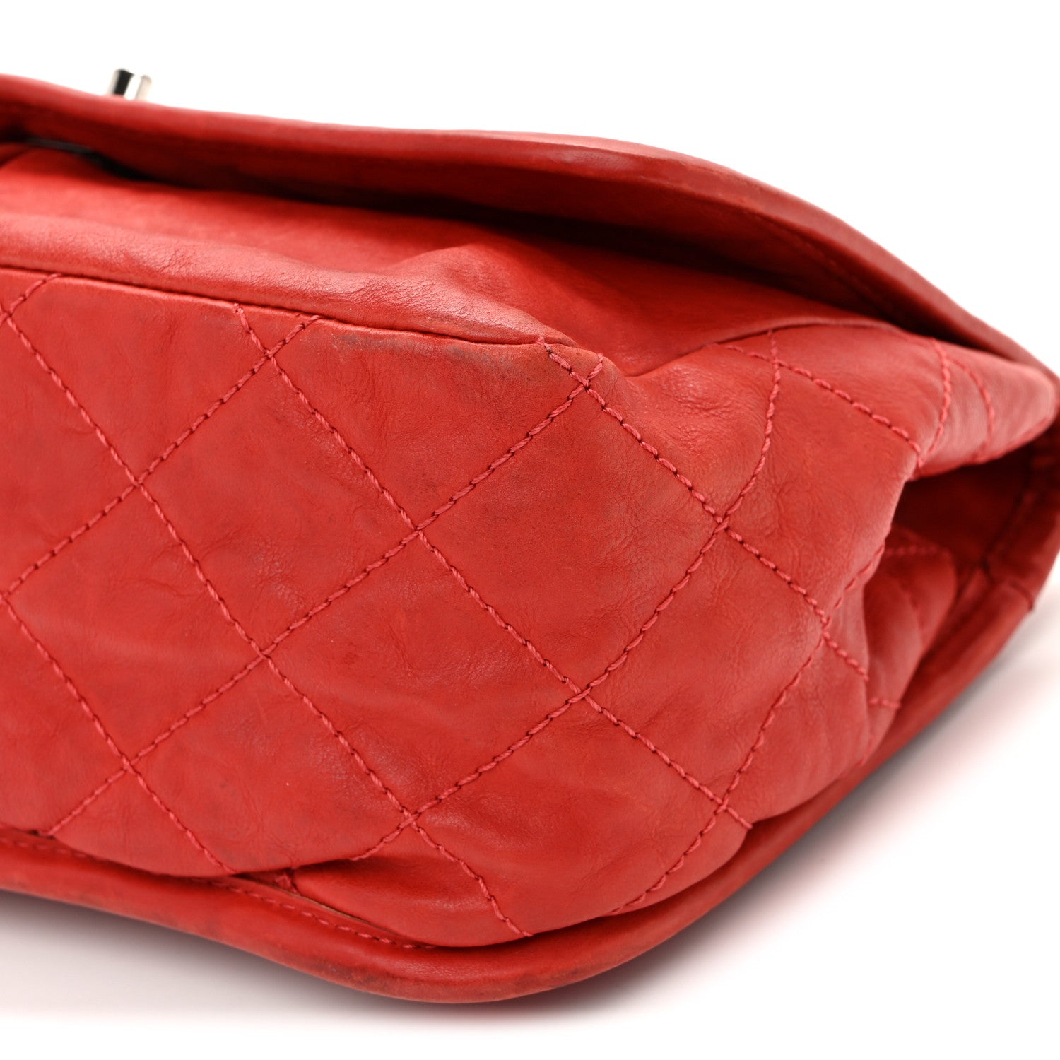 Chanel Calfskin Quilted Medium Natural Beauty Flap Red 10 of 11