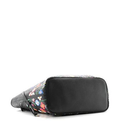 Louis Vuitton LV X TM Empreinte Flowers Neverfull MM Black 5 of 10