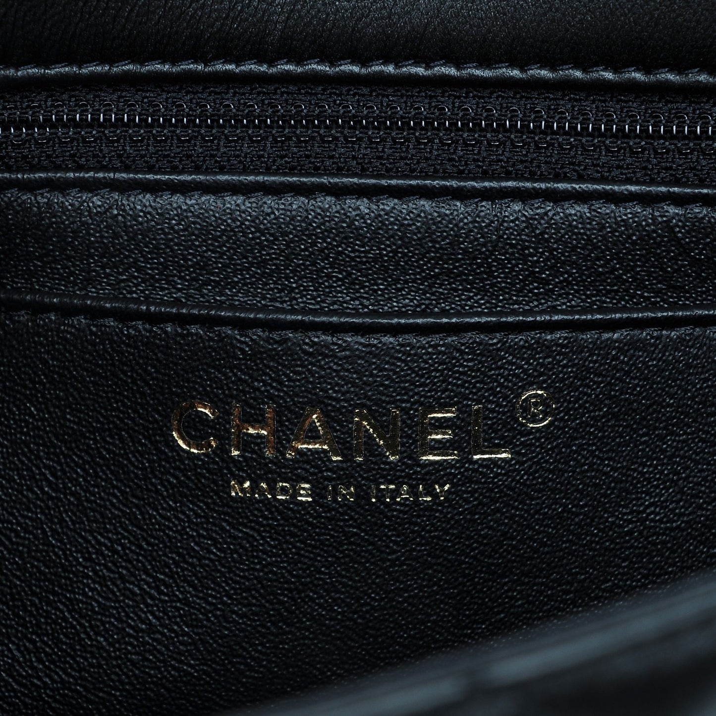 Lambskin Quilted Mini Rectangular Flap Black