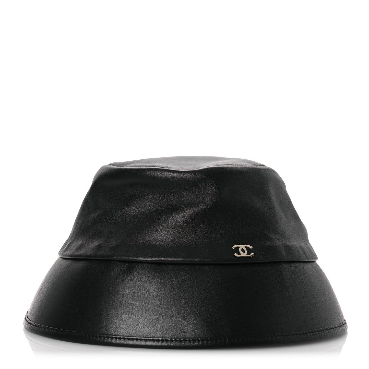 Lambskin CC Bucket Hat M Black