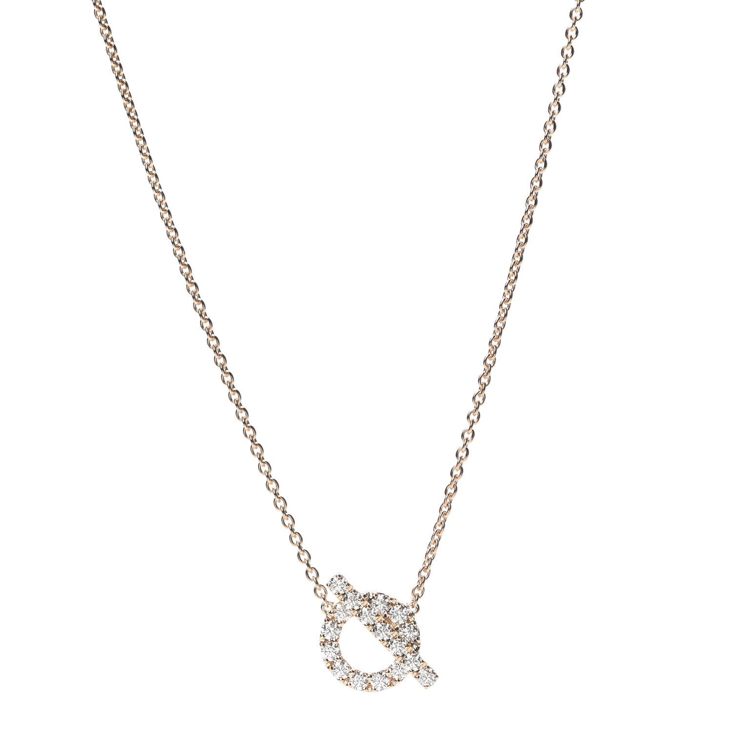 18K Rose Gold Diamond Finesse Pendant Necklace