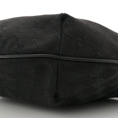 Gucci Monogram Web Medium Half Moon Hobo Black 10 of 12